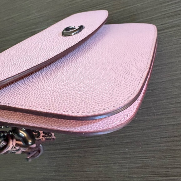 Coach 1941 Grain Leather Clutch With Snakeskin Strap - Picture 12 of 14